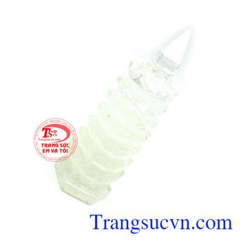 Tháp văn xương-thạch anh trắng 15cm