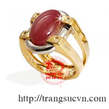 Nhẫn nam ruby thời trang