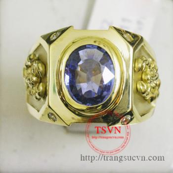 Nhẫn đá topaz thiên nhiên