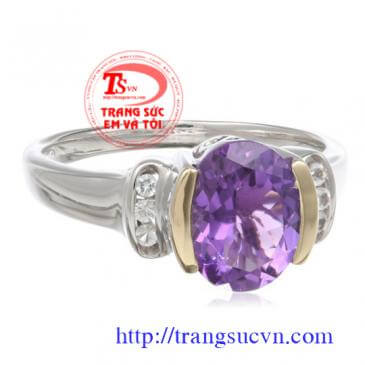 Nhẫn nữ amethyst