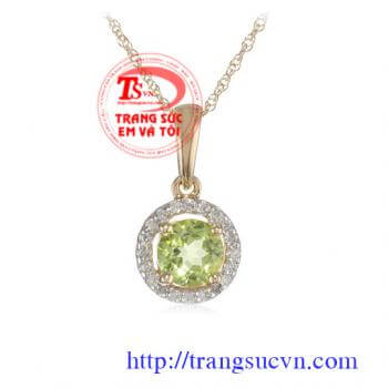 Mặt dây chuyền vàng Peridot đẹp