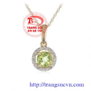 Mặt dây chuyền vàng Peridot