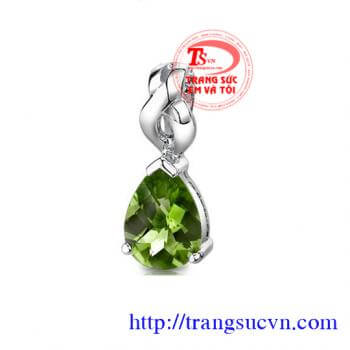 Mặt dây đá peridot tự nhiên