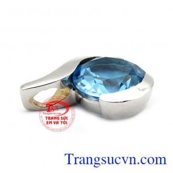 Mặt dây topaz vàng trắng