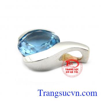 Thích hợp làm quà tặng cho người thân và bạn bè,Mặt dây topaz vàng trắng