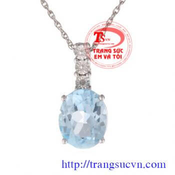 Mặt dây đá topaz nhạt