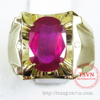 Nhẫn Ruby vàng 14K