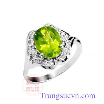 Nhẫn nữ peridot facet