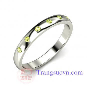 Nhẫn nữ peridot nhỏ