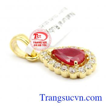 Thích hợp làm quà tặng cho người phụ nữ của bạn,Mặt đá ruby vàng tây