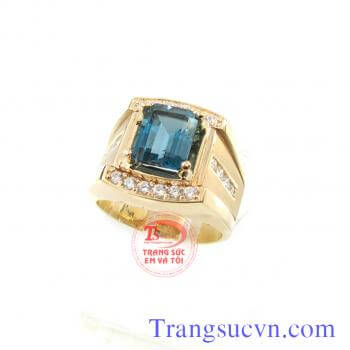 Nhẫn vàng tây đá topaz