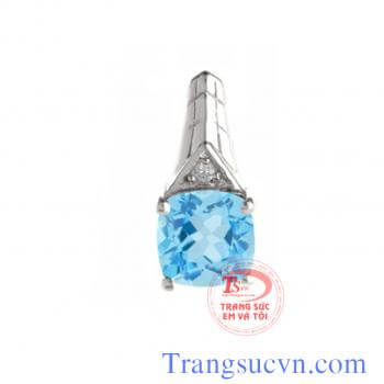 Mặt đá topaz vàng trắng sang trọng