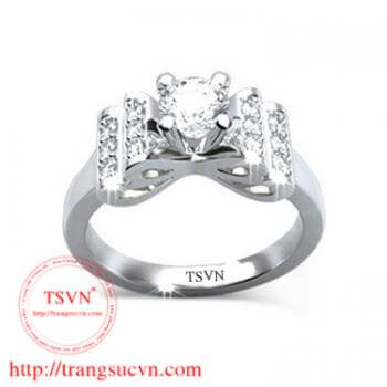 nhẫn nữ kim cương nhân tạo