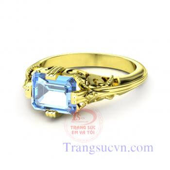 Nhẫn nữ topaz thiên nhiên