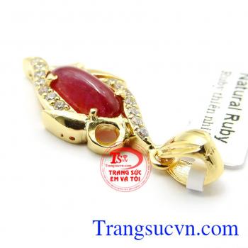 Mặt dây vàng đá quý ruby
