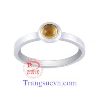 Thạch anh nhẫn nữ tròn/Cabochon