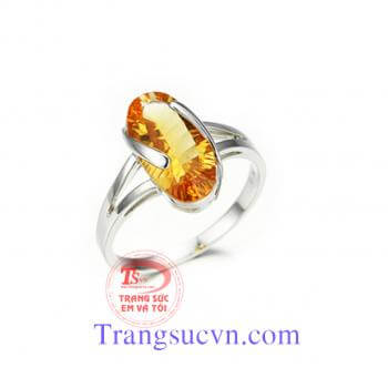 Nhẫn vàng tây citrine