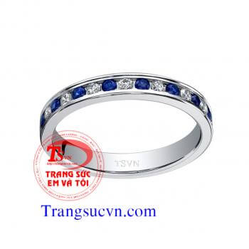 Nhẫn nữ đẹp-Natural Blue Sapphire