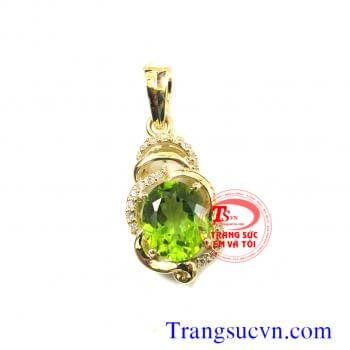 Mặt dây vàng tây peridot