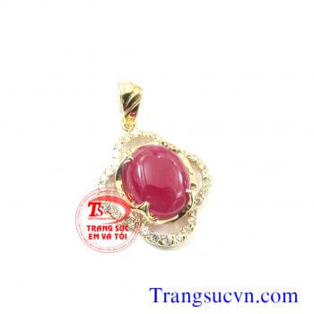 Mặt dây chuyền ruby vàng 10k