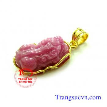 Mặt dây tỳ hưu ruby đẹp