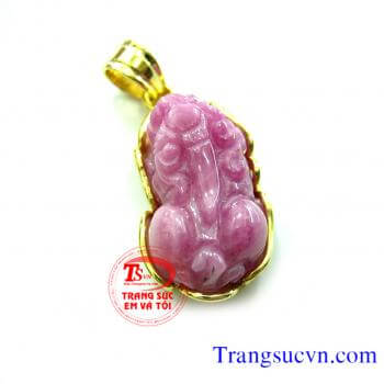 Mặt tỳ hưu vàng tây ruby