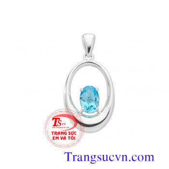 Mặt dây chuyền topaz sang