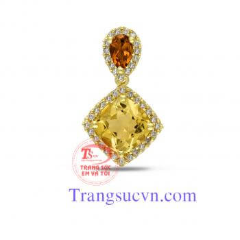 Mặt dây chuyền vàng Citrine cao cấp