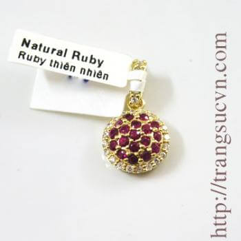 Mặt dây ruby mới