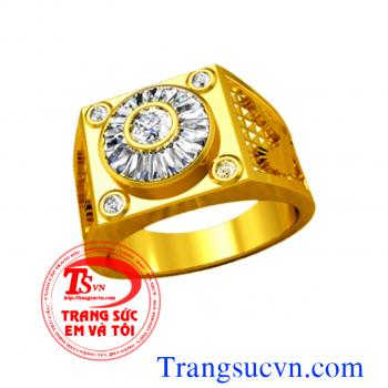 Nhẫn nam vàng tây thiết kế nhẫn nam vàng tây trên máy 3D