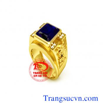 Nhẫn nam sapphire lam đẹp