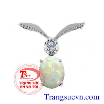 Mặt đá opal quý vàng tây