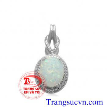 Mặt opal quý vàng trắng