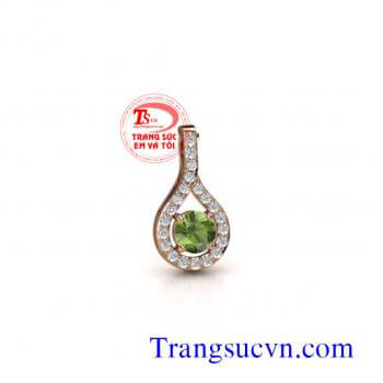 Mặt dây chuyền đá peridot thiên nhiên