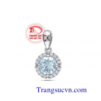 Mặt dây chuyền aquamarine đẹp