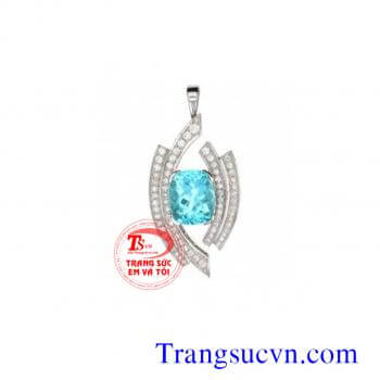 Mặt Dây topaz vàng trắng 14k