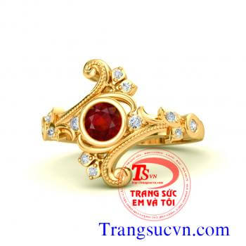 Nhẫn nữ đá ruby đẹp