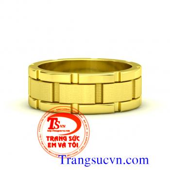 Nhẫn nam vàng tây sang trọng