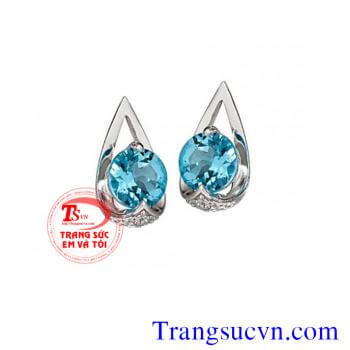 Topaz tròn vàng trắng