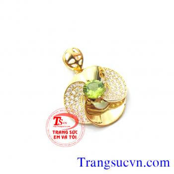 Mặt dây đá peridot thiên nhiên