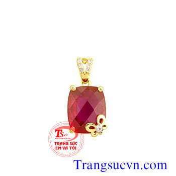 Mặt vàng tây đá ruby