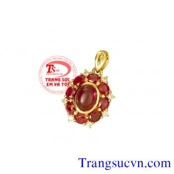 Mặt đá ruby vàng tây