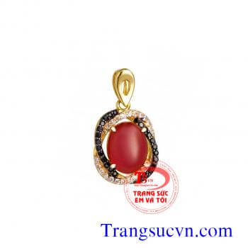 Mặt dây đá quý ruby thiên nhiên