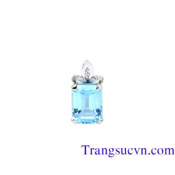 Mặt dây chuyền Topaz vàng tây