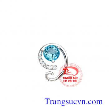 Mặt đá topaz xanh nước biển