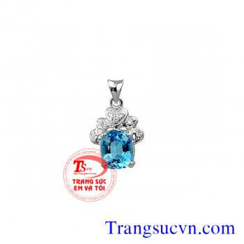 Mặt đá topaz xanh