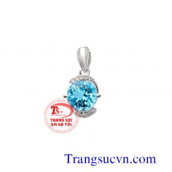 Mặt topaz vàng tây 14k