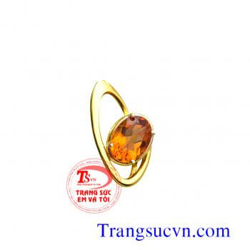 Mặt dây chuyền vàng Citrine