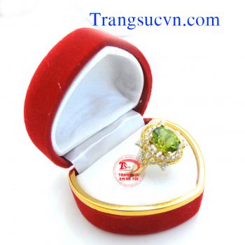 Nhẫn nữ peridot đẹp cao cấp