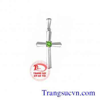 Thích hợp làm quà tặng cho người thân và bạn bè, Mặt dây thánh giá peridot